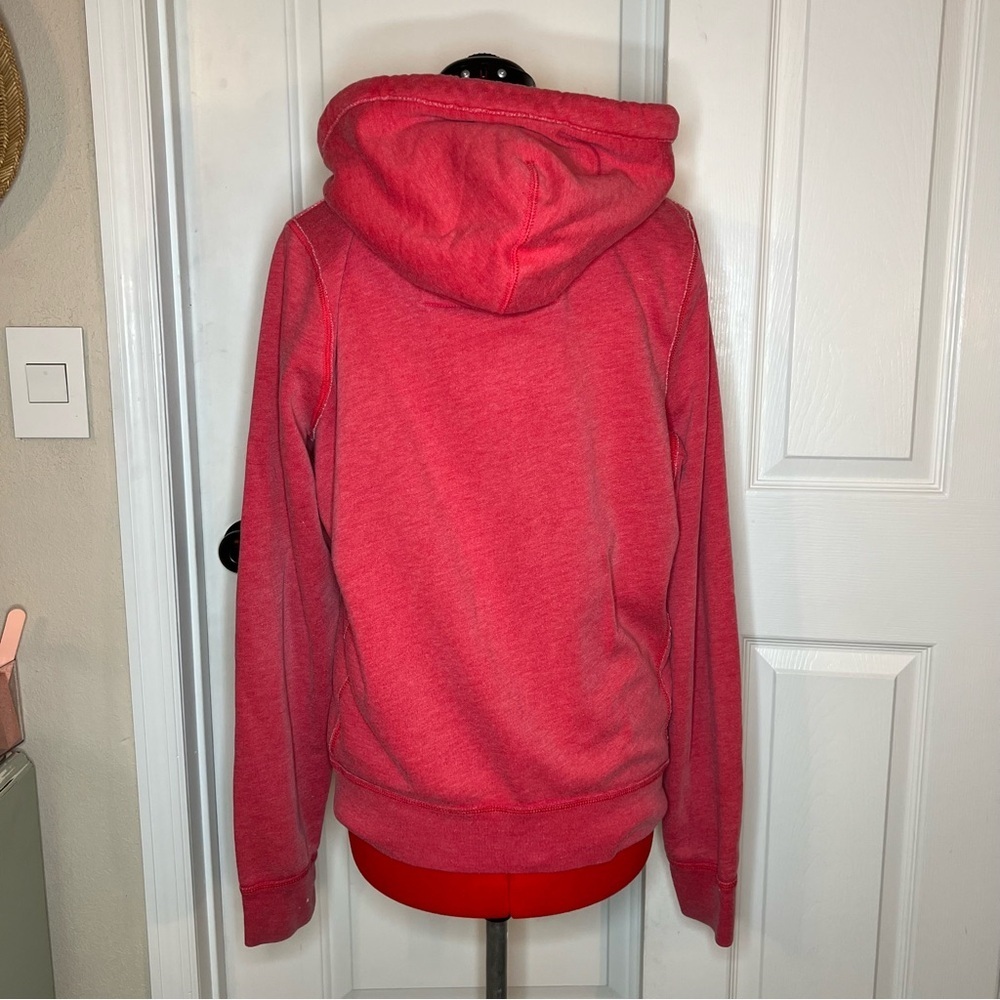 Abercrombie & Fitch Muscle Full Zip Red Hooded Sweatshirt Y2K Mens Large - Picture 4 of 9